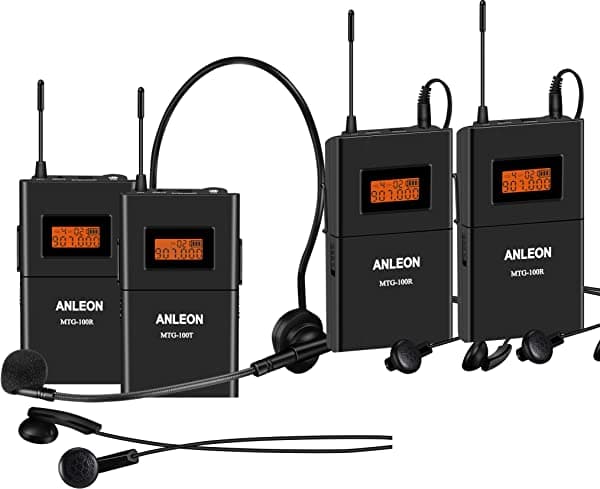 Anleon MTG-100 902mhz-927mhz sistema inalámbrico de audioguía para iglesias