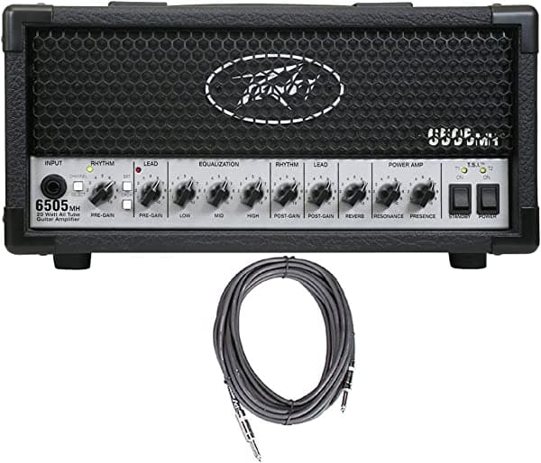 Peavey 6505+ mini cabezal de amplificador de guitarra + cable de 20 pies 6505PLMH