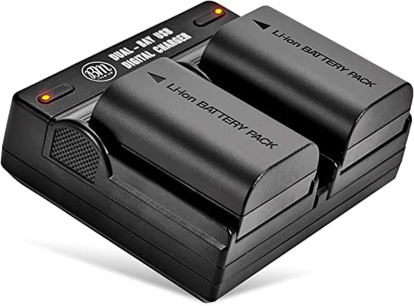 BM Premium Paquete de 2 baterías LP-E6NH de alta capacidad y cargador de batería de doble bahía para Canon EOS R, EOS R5 EOS R6 EOS R7 EOS 90D EOS 60D EOS 70D EOS 80D EOS 5D IV EOS 6D II EOS 7D EOS 7D Mark II Cámaras
