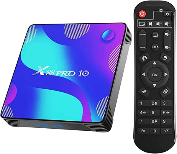 Sidiwen Android TV Box 11.0, 4 GB RAM 32 GB ROM RK3318 Quad-Core 3D 4K Smart Box, compatible con 2.4G/5.8G Dual WiFi, BT 4.1, 100M Ethernet LAN X10 Streaming Video Box X10-4-32-US