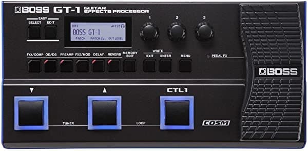 BOSS GT-1 Pedal Multiefectos para Guitarra - Compacto, Versátil y de Alta Calidad para Todos los Géneros Musicales