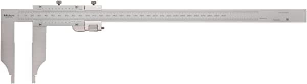 Mitutoyo 534-113 Vernier Caliper, acero, estilo de pluma, mandíbula larga, rango de 0.000-11.811 in, precisión +/-0.002 in, resolución de 0.001 in.