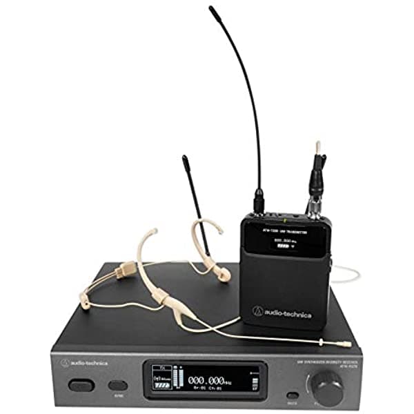 Audio-Technica ATW-3211/892-THEE1 3000 Serie 4ta Generación Micrófono Inalámbrico con BP892cH-TH Auricular Micrófono (Beige)