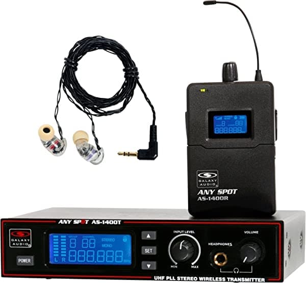 Galaxy as-1406 de audio inalámbrico Monitor Personal, banda M, Negro AS-1406M
