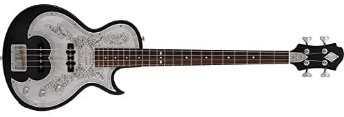 zemaitis antanus a22b MF metal acabado en negro bk Guitarra Eléctrica Bass frontal con Hardshell caso A22BMFBK
