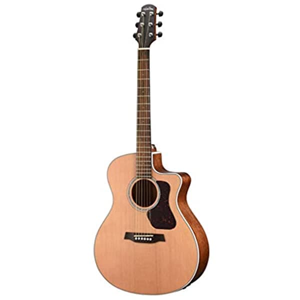 Walden G770CE con funda acolchada, Natura All-Solid Cedro/Caoba Grand Auditorium Guitarra electroacústica con Cutaway - Satinado Natural 643663