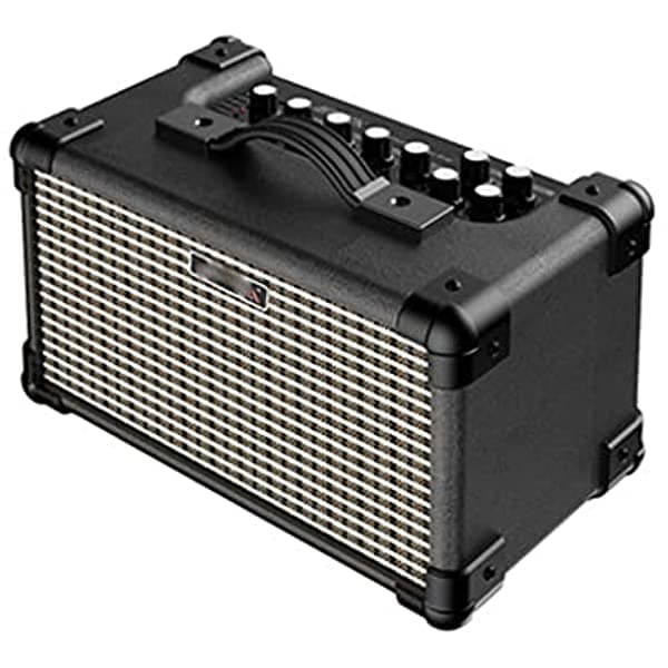 XJJZS Guitarra Amplifier 15W Portable Amp Con Micrófono Interface Built-in Rechargeable Battery & Bluetooth zjjsx-123