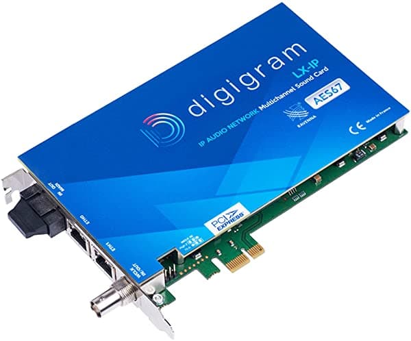 Digigram LX-IP sincrónica AoIP y MADI Tarjeta de sonido multicanal VB2228A0401