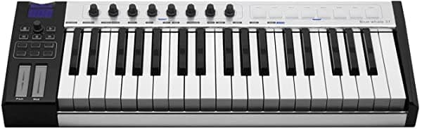 DJASM ZZWZM Mini - Controlador USB MIDI de 25 teclas, 25 teclas, teclado portátil, 25 teclas sensibles a la velocidad (color: B) mzwzz-123
