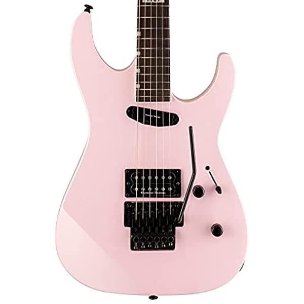ESP 6 String LTD Mirage Deluxe '87 Guitarra eléctrica, rosa perla, derecha (LMIRAGEDX87PP)