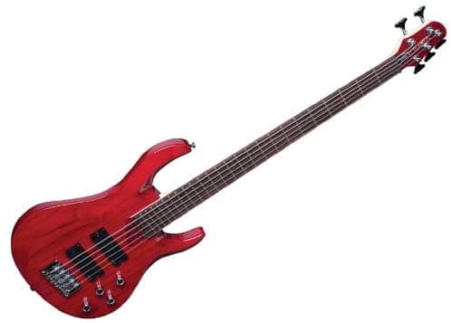 Hamer XT Series Velocity 5 cuerdas - Guitarra eléctrica, color rojo transparente VEL2A5-TRD