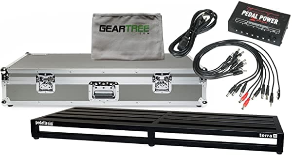 Pedaltrain PT-TER-TCW Terra - Pedalera con Tour Case con ruedas, con gamuza Geartree y fuente de alimentación Voodoo Lab Pedal Power 2 Plus 4334196785