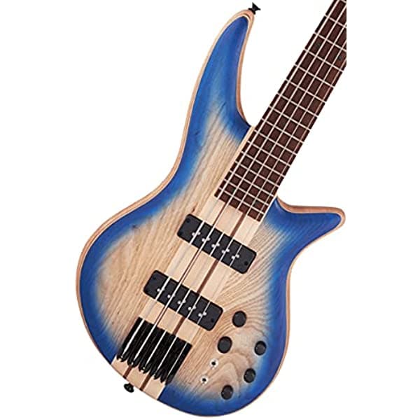 Jackson Pro Series Spectra Bass SBP V Guitarra eléctrica de 5 cuerdas, diapasón de jatoba caramelizado, Blue Burst PROSPECTRAVBLUEBURST