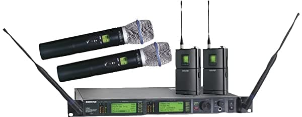 SHURE ur124d/beta87 a Dual-Channel Combo System, Negro UR124D/BETA87A-H4