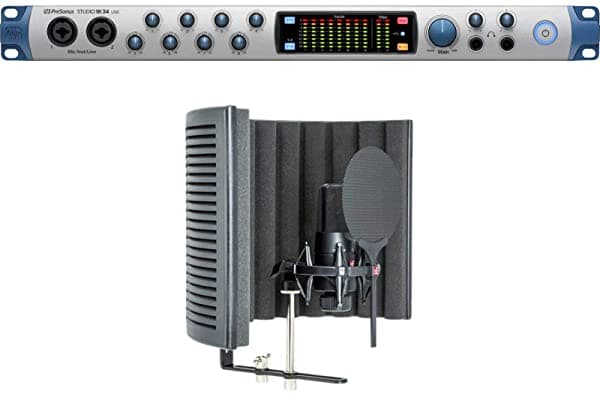 Clutch PreSonus Studio 1824 - 18×18 USB 2.0 Interfaz de audio y sE Electronics X1 S Studio Bundle - Paquete de grabación vocal con filtro de reflexión