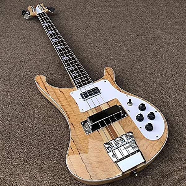 WJCRYPD Bajo eléctrico de 4 cuerdas, el bajo se completa en el cuello delantero y trasero a través del cuerpo SurongL (color: bajo, tamaño: 43 pulgadas) 410898