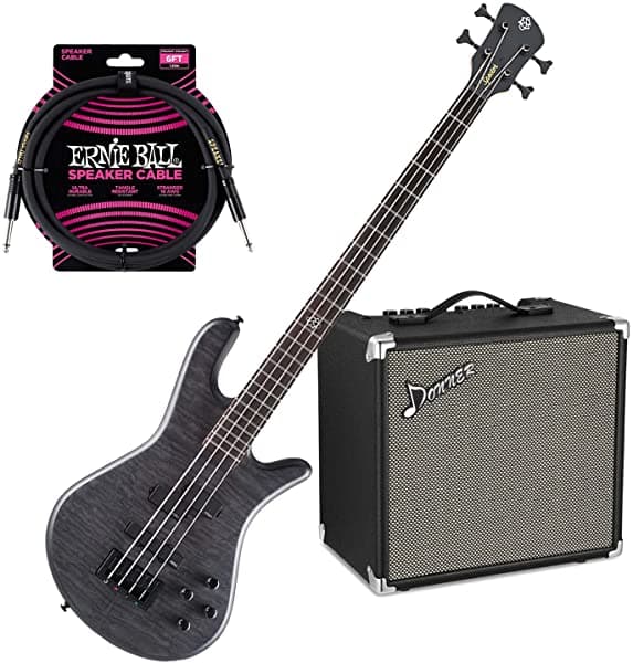 Unknown Spector NS Pulse II 4 Bajo eléctrico - Black Stain Matte, amplificador de bajo de 30 W, kit con cable EBall