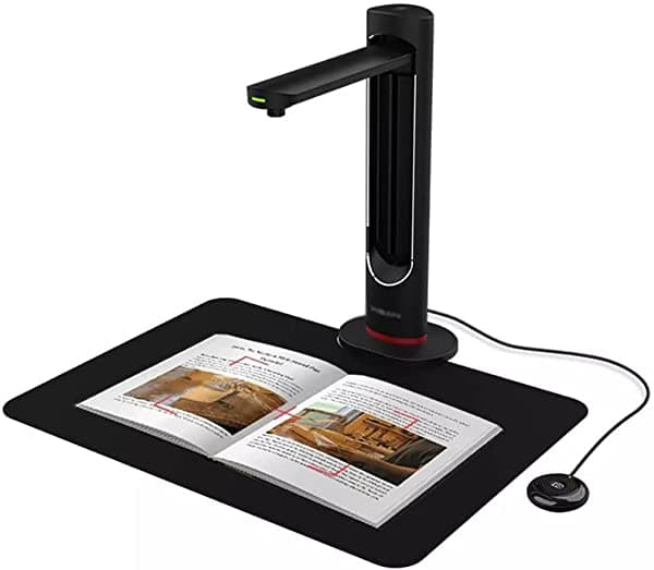 WALNUTA Profesional Book&Document Camara Scanner Multi-Language OCR 21MP Built-in Mic Scanner Capture Size A3/300DPI (Color : Black, Size : 11 15 40.2cm) dfojd-223