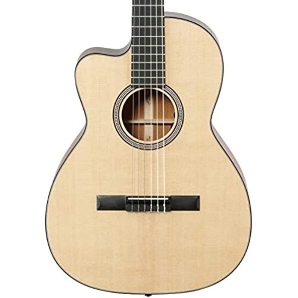 Geartree Martin 000C12-16EL 16 Series - Guitarra acústica clásica de nailon para zurdos con funda blanda
