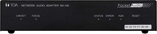 TOA NX-100PS Model NX-100 Network Audio Adapter, Mic/Line in, Line Out, 8 Control in/Out, RS-232 Transport, Ethernet Port (1U), Includes AD-246 Power Adapter