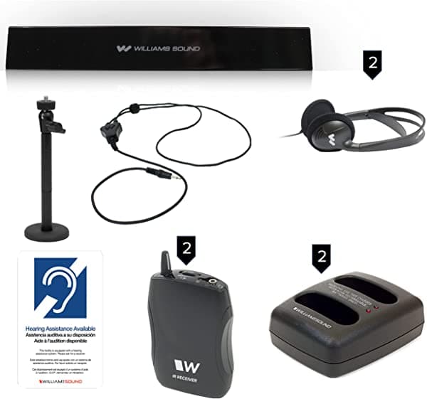 Williams Av Sistema Infrarrojo Ir Sy7 De Área Media Con Poe Negro Cobertura De Hasta 18000 Pies Cuadrados Diseño De Grado Comercial Para Entornos Interiores Modo De Ahorro De Energía Estado De Alimentación Indicadores De Entrada De Audio