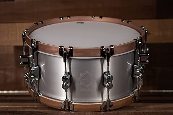 Pdp Concept Select 6.5X14" Caja De Aluminio De 0.118 In Con Aros De Nogal PDSN6514CSAL