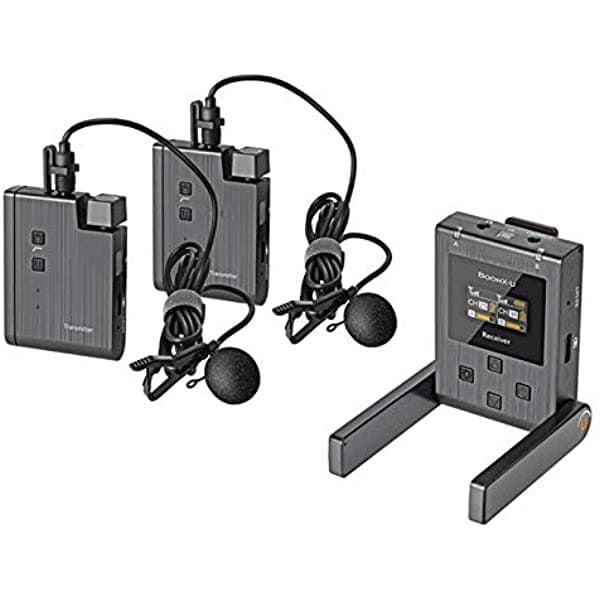 Syan Uhf Inalámbrico Uno Para Dos Sistemas De Micrófono De Solapa Lavalier Inalámbrico Dual Con 2 Transmisores Adecuado Para Cámara Dslr Smartphone Etc. 2EXKO667c5