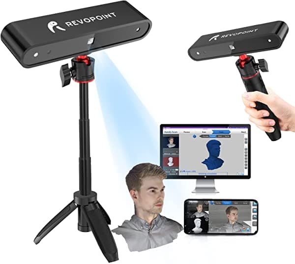 Victool Escáner Pop 3D Kit De Escáner 3D Con Trípode Velocidad De Escaneo De 0.012 In 8 Fps En 2 Modos De Escaneo Para Humanos Animales Modelos Educativos Construcción De Modelos Sin Impresora 3D Color Negro A1