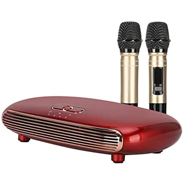 Kuqiz micrófono inalámbrico de mano con caja mezcladora, mini sistema para el hogar, máquina de karaoke, micrófono para TV y PC shypc-353