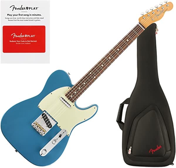 Geartree Fender Vintera 60S Telecaster Modified Pau Ferro Diapasón Lake Placid Blue Guitarra Eléctrica Con Bolsa Y Fender Play Tarjeta Prepaid 149893302