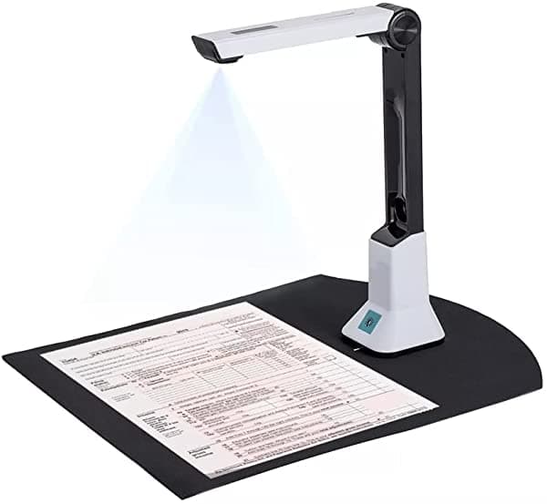Walnuta Profesional Book&Document Camara Scanner Multi-Language Ocr 21Mp Built-In Mic Scanner Capture Size A3/300Dpi (Color Black Size 28.8X30.2Cm) dfojd-223