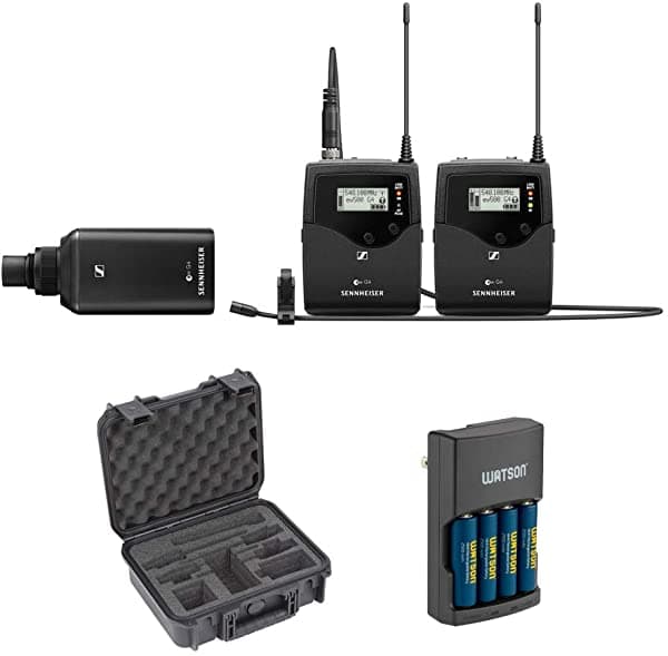 Sennheiser Ew 500 Film G4 Sistema De Micrófono Inalámbrico Con Montaje En Cámara (Aw+ 470 A 558 Mhz) Con Funda Skb Iseries Para Sennheiser Eng Systems & Cargador (4 Aa Nimh Batt) Bundle