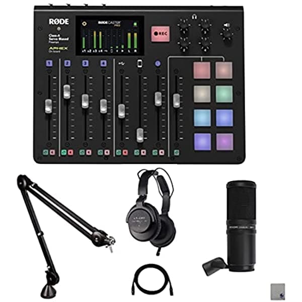 Rode Rodecaster Pro Rode Psa1 Micrófono Boomarm Zoom Zdm-1 Podcast Mic Pack Y Streameye Polishing Cloth RCP | ZDM1-PMP | PSA1 | Cloth