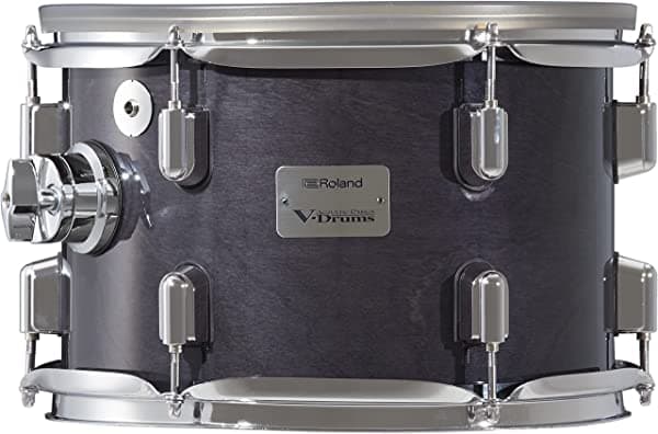 Roland V-Drums - Cojín Para Tom Con Carcasa De Madera De Tamaño Completo Y Zonas Duales Acabado Ébano Brillante 12.0 In (Pda120-Ge)