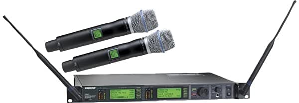 Shure Ur24D/Beta87 A Dual Sistema Inalámbrico De Mano Negro UR24D/BETA87A-H4