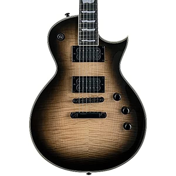 Esp 6 Cuerdas Ltd Deluxe Ec-1000T Guitarra Eléctrica Color Negro Natural Derecha (Lec1000Tfmblknb)
