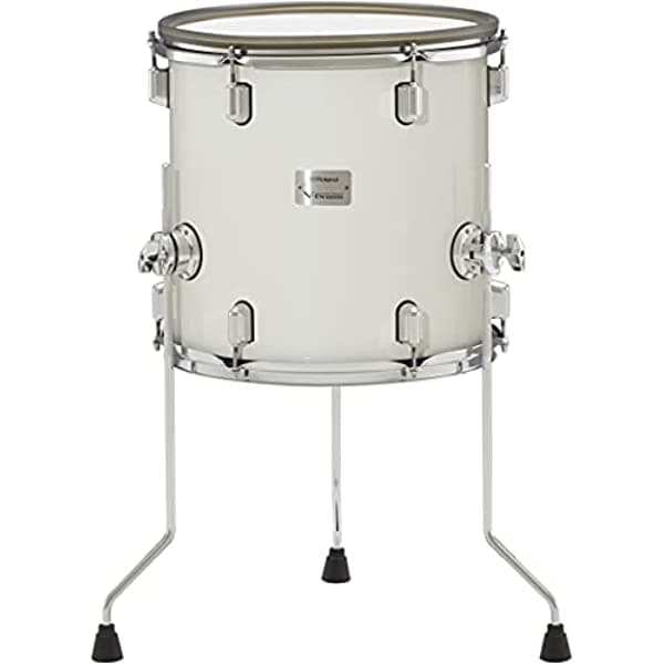 Roland V-Drums - Cojín De Suelo Con Carcasa De Madera De Tamaño Completo Y Zonas Duales Acabado Blanco Perlado De 14.0 In (Pda140F-Pw)