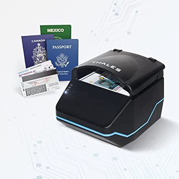 IDWare Thales Qs2000 - Lector De Documentos De Página Completa Lector De Pasaportes Y Escáner De Identificación