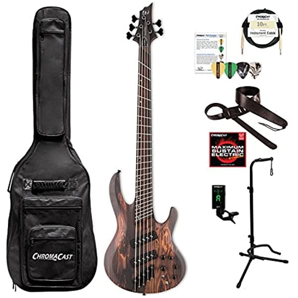 Esp Lb1005Semsrns-Kit-1 B Series B-1005Se Multi-Scale Bajo Eléctrico De 5 Cuerdas Para Guitarra Color Natural Satin