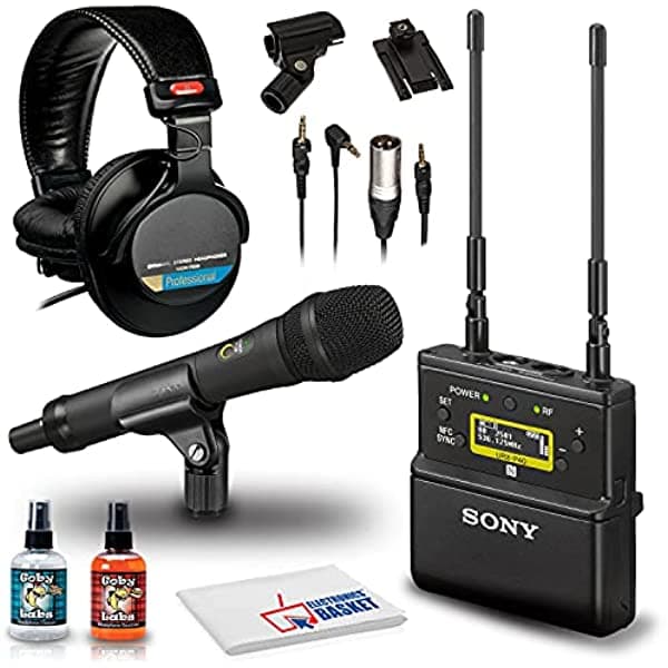 Sony Uwp-D22 Sistema De Micrófono Inalámbrico Cardioide De Mano (Uc14 470 A 542 Mhz) Con Auriculares Y Kit De Limpieza UWPD22/14