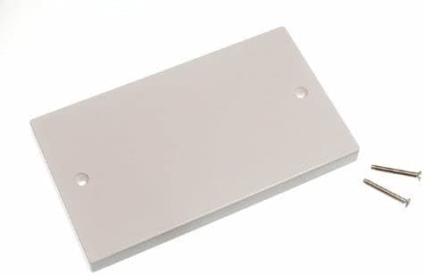 DIRECT HARDWARE 100 X Interruptor Eléctrico Socket Placa Ciega Doble 2 Gang Con Tornillos