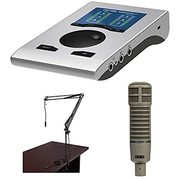 RME Babyface Pro FS - Interfaz de Audio de 24 Canales con Micrófono de Transmisión Electro-Voice RE20 y Brazo Articulado (Boom)