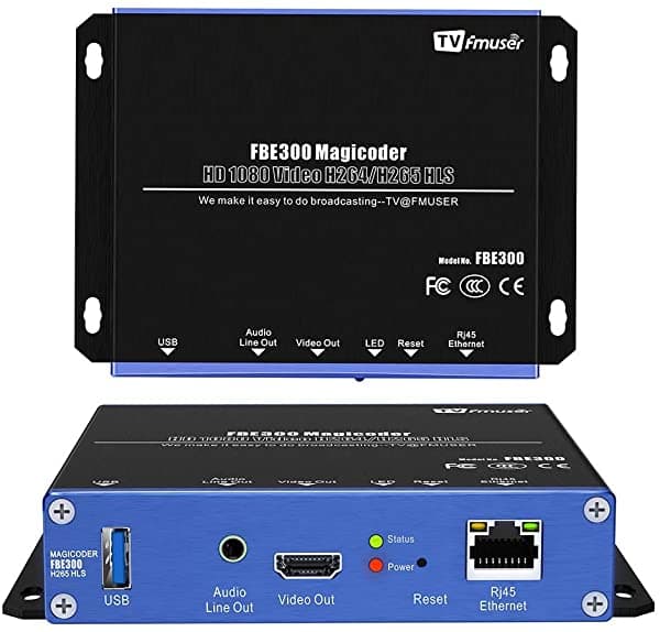 fmuser.org Fmuser Fbe300 Magicoder Video Streaming Iptv Transcoder Video Resolution Conversion Encoding Format Conversion Code Stream Compression Usb Ip Stream Ip Stream Usb File Ip Encoder Decoder