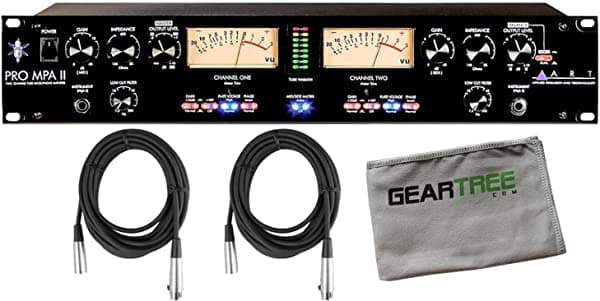 Art Pro Mpa Ii 2 Channel Tube Mic Preamp Geartree Cloth Y 2 Xlr Cables