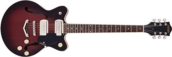 Gretsch G2655-P90 Streamliner Center Block Jr. Doble Corte P90 Claret Burst Con V-Stoptail 2817800561