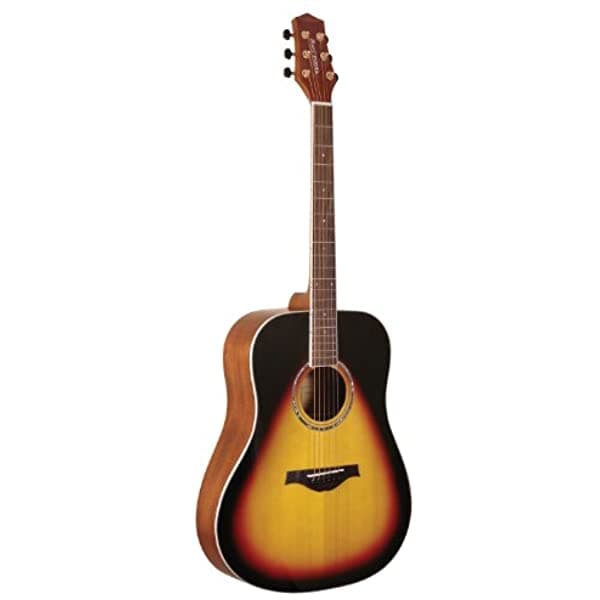 Wood Song Madera Canción D-Tsb-L Dreadnought Guitarra Acústica Para Zurdos Color Sunburst