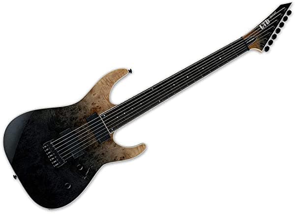 Esp Guitarras - Guitarra Eléctrica De 7 Cuerdas Color Negro Derecho (Lm1007Htbpblkfd)