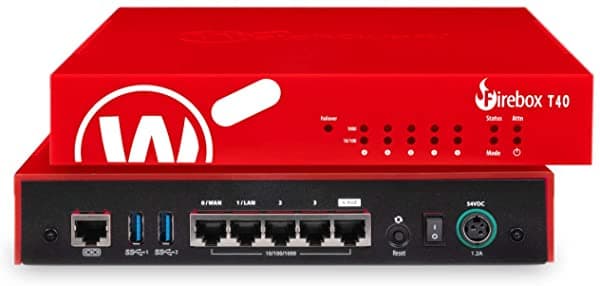 Dispositivo De Seguridad Watchguard Firebox T40-W Con Soporte Estándar De 3 Años (Wgt41003-Us)