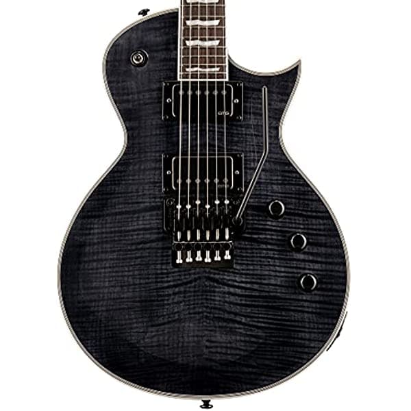 Esp 6 Cuerdas Ltd Deluxe Ec-1000Fr Guitarra Eléctrica Ver A Través Negro Derecha (Lec1000Frfmstblk)
