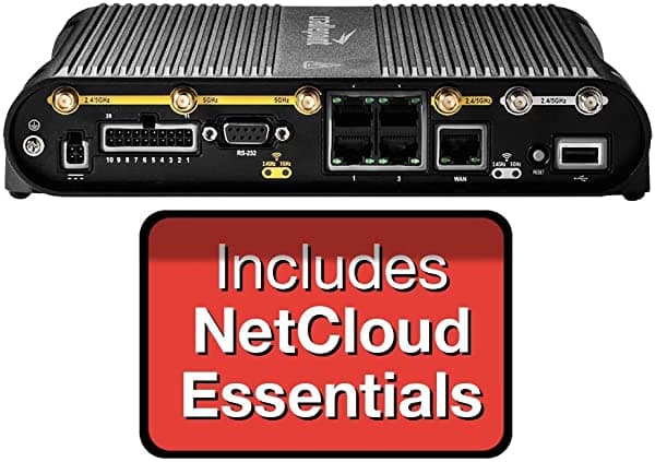 Router Cradlepoint Ibr1700-600M Con Wifi (Módem De 600 Mbps) Con Netcloud Essentials Estándar De 1 Año MA1-1700600M-NNA